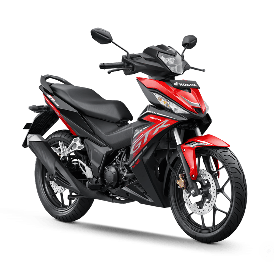 Supra GTR 150 tampak samping dengan penanda fitur