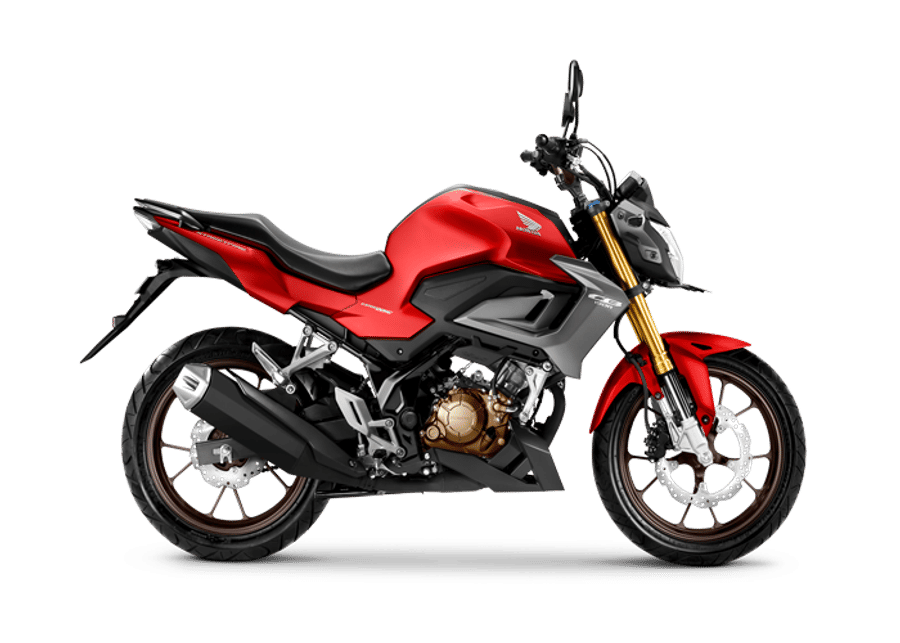 CB150R Streetfire tampak samping dengan penanda fitur