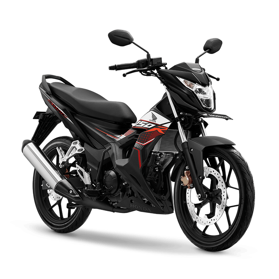 Sonic 150R tampak samping dengan penanda fitur