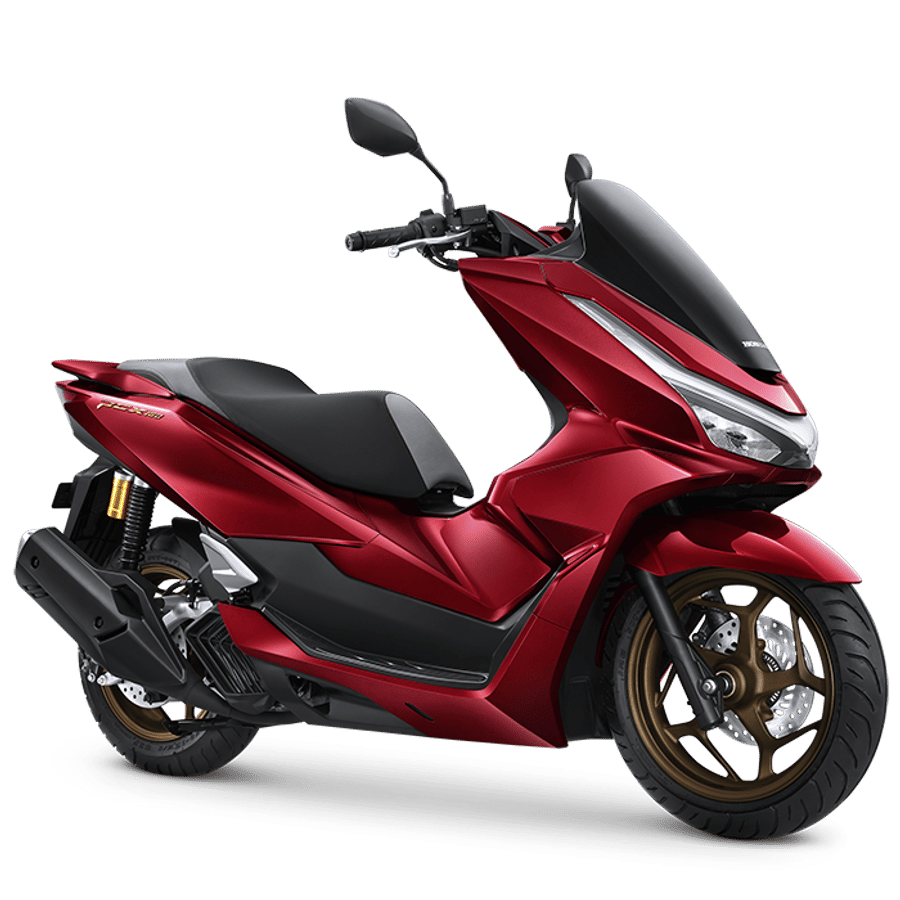 PCX 160 tampak samping dengan penanda fitur