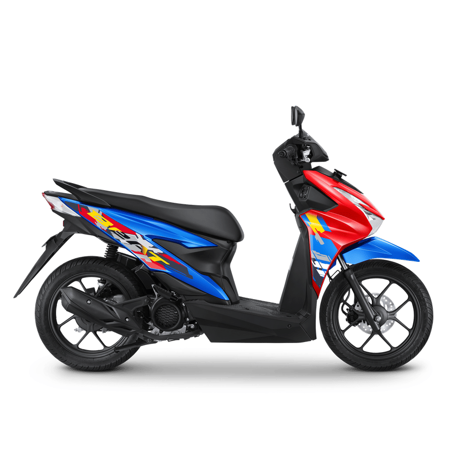 BeAT tampak samping dengan penanda fitur