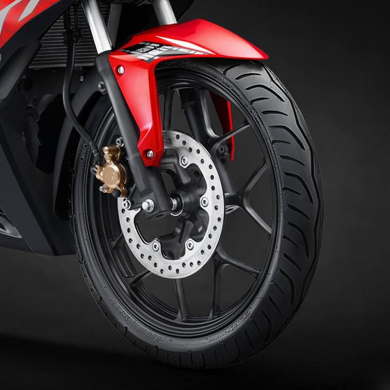 Front Wide Tubeless Tire & Disc Brake pada Supra GTR 150
