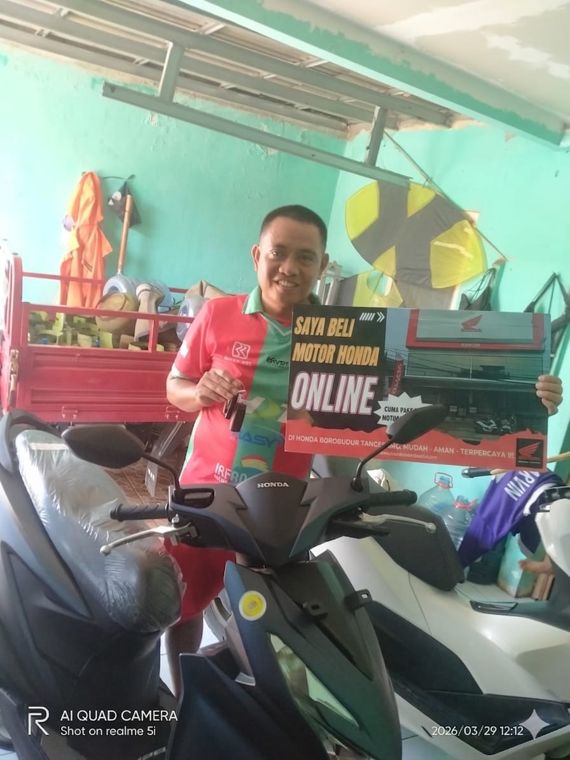Pelanggan Honda Borobudur beli motor online, diantar ke rumah