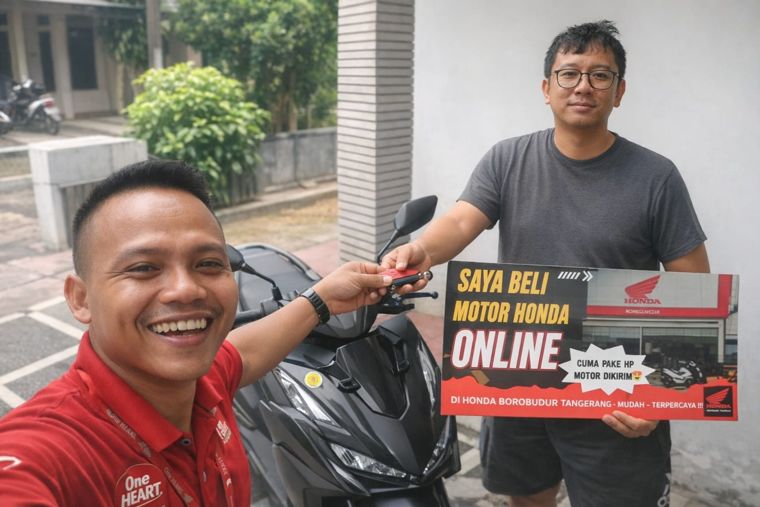 Pelanggan Honda Borobudur beli motor online, diantar ke rumah